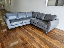 DFS Aurora Corner 2 Corner Leather Sofa, Graphite RRP £2179