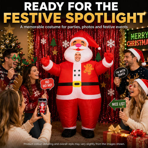 Adult inflatable jolly santa - adult,