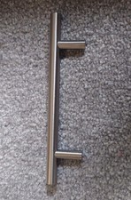 1 T-Bar Brush Steel Kitchen Cupboard Cabinet Door Handles replacement 
