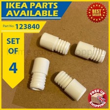 4-Pack IKEA Brimnes Wardrobe Door Stoppers, Plastic, White, Part # 123840 - New