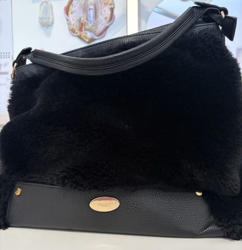 Dune london black faux - faux, fur
