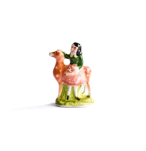 Staffordshire girl with deer - a,