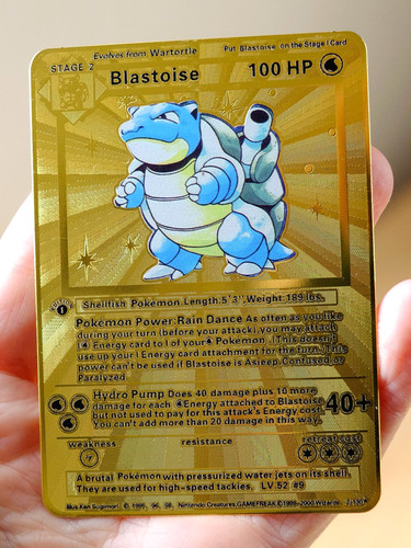Blastoise gold metal base set - metal,