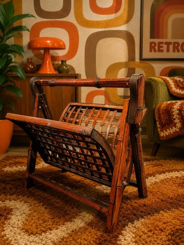 Mid century bamboo wood - bamboo,