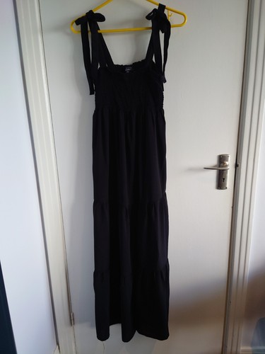 Black maxi maternity strappy - black,