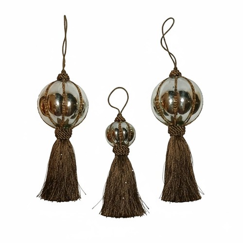 Vintage drapery tassel curtain - drapery,