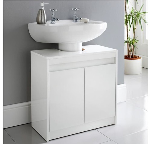 White high gloss bathroom - white,