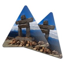 2x Triangle Coaster - Inukshuk