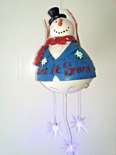 Snowman  Hanging Mobile Fibre