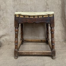 Antique Oak Stool - Cottage - Farmhouse 