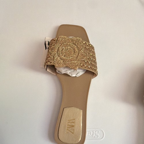 Zara gold shiny - gold, beaded