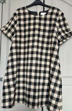 Apricot Aligned Check Dress 16 BNWT