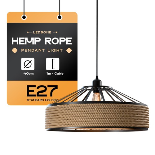 Vintage industrial hemp rope - industrial,