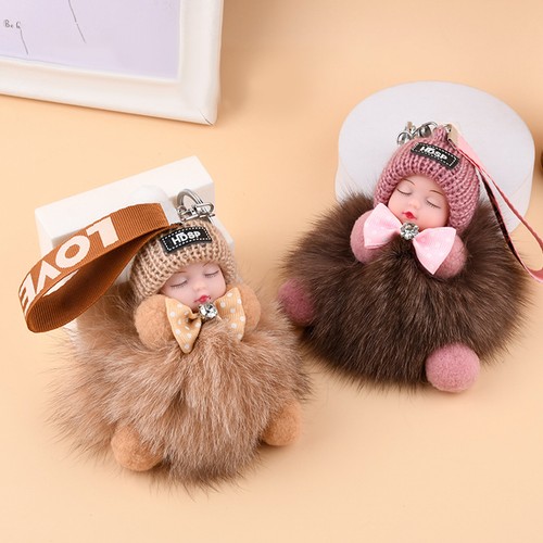 Sleeping baby keychain cute - keychain,