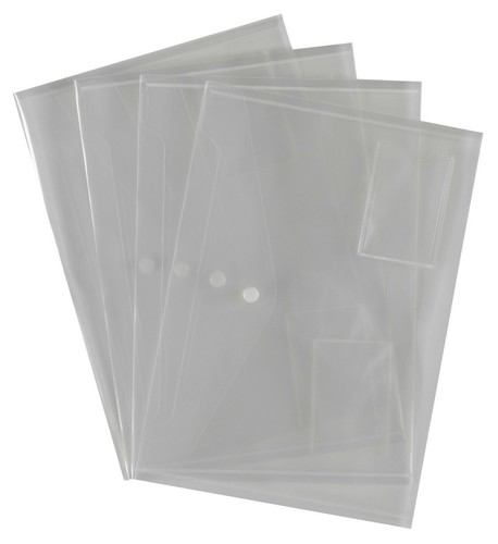 Clear document wallets - a4,