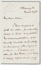 Prime Minister William Gladstone Signed Letter To His Cousin