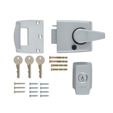 ERA British Standard (BS) Keyless Egress Nightlatch Door Lock 60mm Satin Chrome
