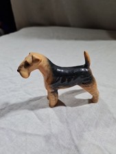 Berwick Porcelain Airdale Terrier Dog Figurine Made In England 4" X 3"