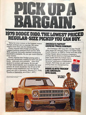 1979 Vintage Dodge Ram Pickup truck 4x4 original color ad A149