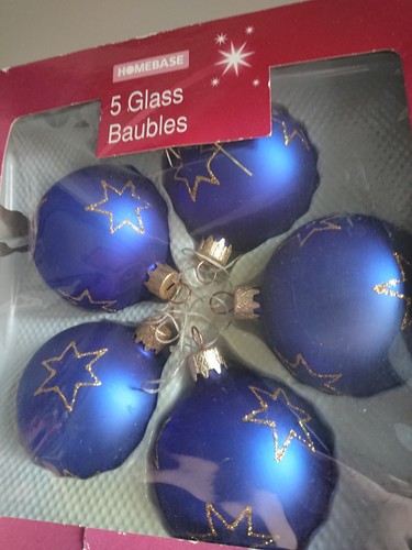 Vintage box blue gold - &, star