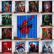 Marvel Avengers Spiderman Hulk Pair Thick Blackout Curtain Thermal Kids UK