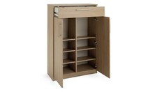 Brisbane 2 Door Shoe Storage Cabinet - Oak
