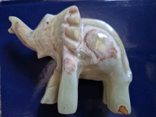 Jade elephant vintage carved - vintage,