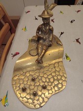 Large Vintage Brass fisherman