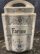 French flour jar with lid Vintage Country Style Kitchen Rustic