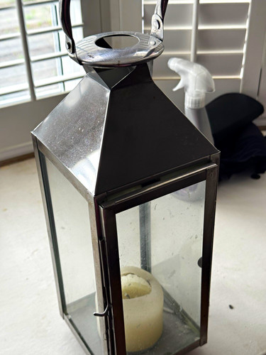 Chrome finish metal glass - finish, &