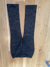 Black Snakeskin Design Coated Jeans Size 14 By Me& Co