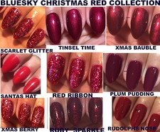 BLUESKY GEL NAIL POLISH RED CHRISTMAS COLLECTION AUTUM WINTER UV LED SOAK OFF