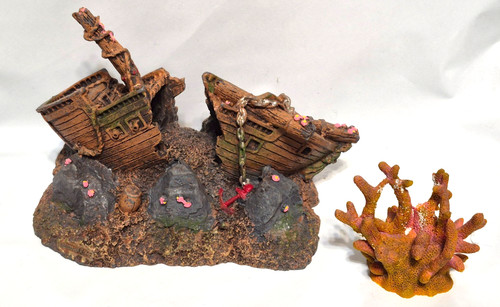 Wooden boat shipwreck - boat, &