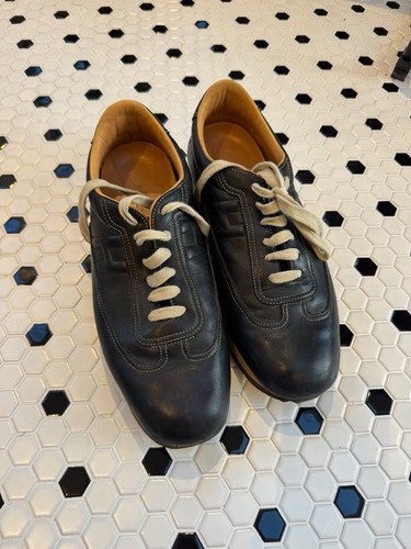 Hermès leather trainers - leather,