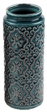 Teal Glaze Ceramic Vase with