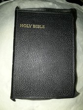vintage leather bound holy