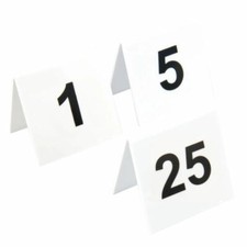 White Plastic Table Numbers