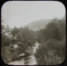 Glass Magic Lantern Slide AYR THE ROBERT BURNS MONUMENT C1900 PHOTO SCOTLAND 