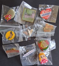 Collection of 10 pin badges