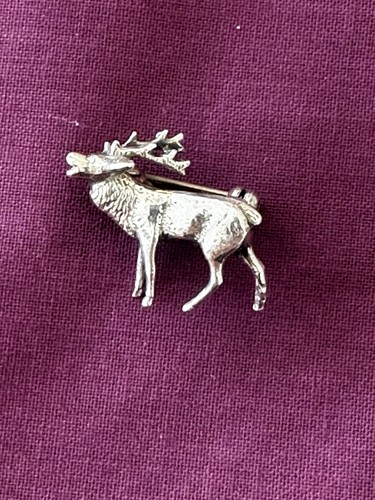 Vintage stag brooch - stag,