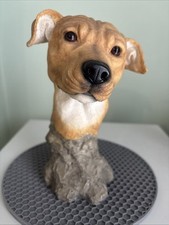 Vintage Staffordshire Bull Terrier Leonardo Statue