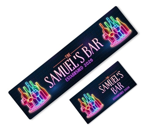 Personalised bar runner with - bar,