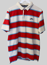 Weird Fish Rossett Radical Red Organic Cotton Short Sleeve Rugby Shirt Men’s L