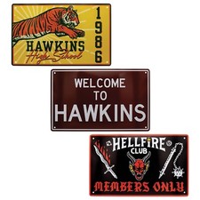 Stranger Things Set of 3 Decorative Tin Signs