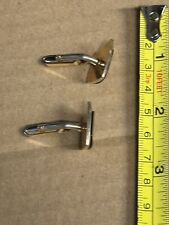 Agate Cuff Links Hard Stone Vintage Polished Item Curios Piece Gents Wardrobe 8c