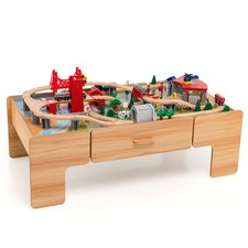 Wooden Train Track Set and