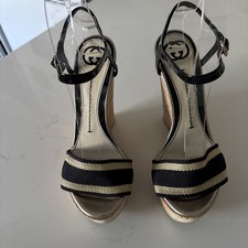 GUCCI Black Gold Cork Ankle
