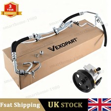 Power Steering Pump + High Pressure Pipes + One Use Nut Fits Ford Focus 04-2011