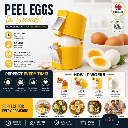 Boiled egg peeler shaker shell - boiled,