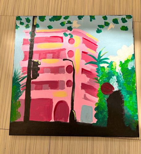 Original painting pink - original,